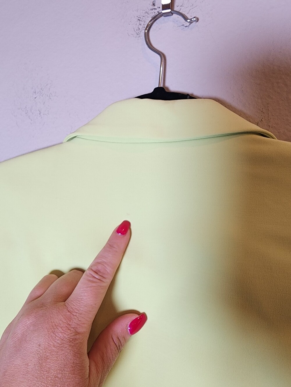 Zara Lime Green Single Button Blazer Jacket Size XL Blogger Fav Lyocell Blend - Picture 13 of 16